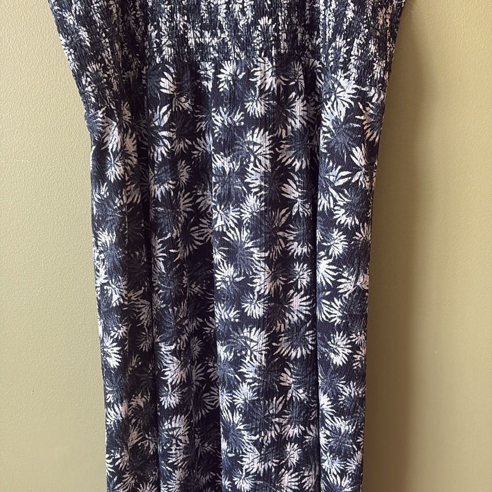 Michael Kors Tie Dye Palm Leaves Tropical Printed Smocked Maxi Dress Plus 3X - Picture 7 of 8